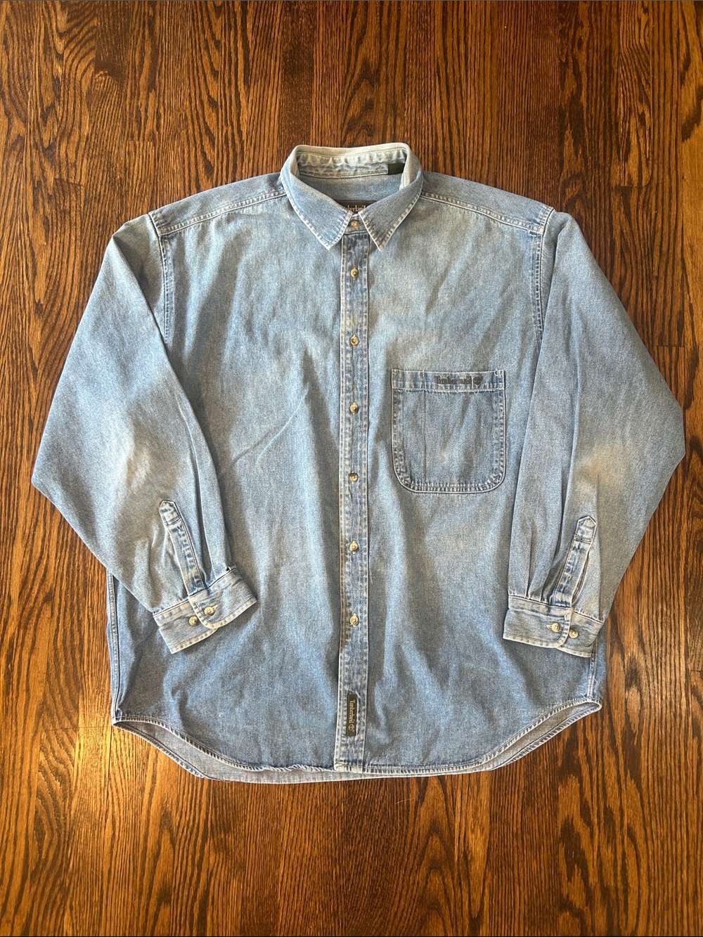 Vintage 90s Timberland Lightwash Denim Shirt